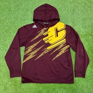 Central Michigan Chippewas NCAA Adidas Graphic Print Pullover Sweatshirt Men S